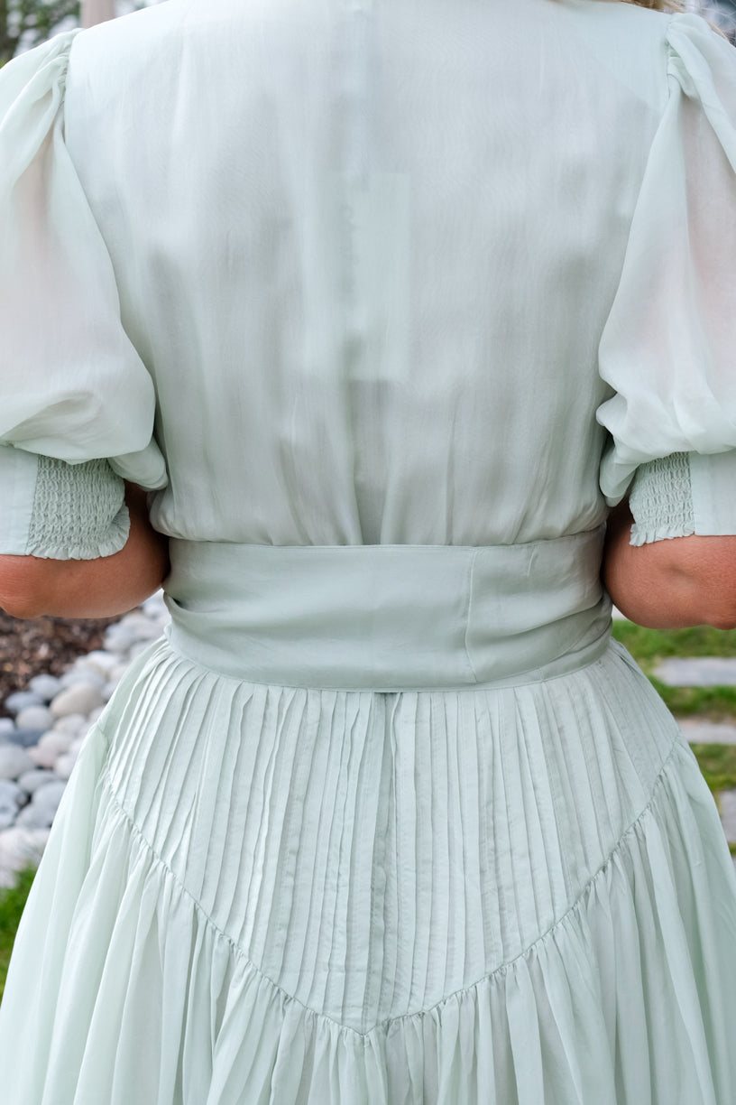 Wow Long Dress Soft Pistachio