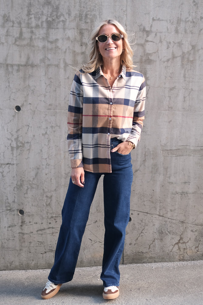 Anna Shirt Hessian Tartan
