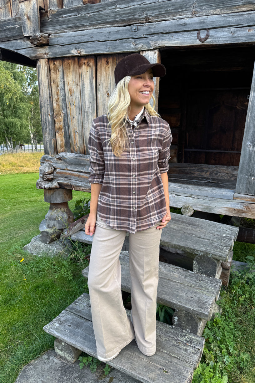 Arc Shirt Muted Tartan Dark Brown