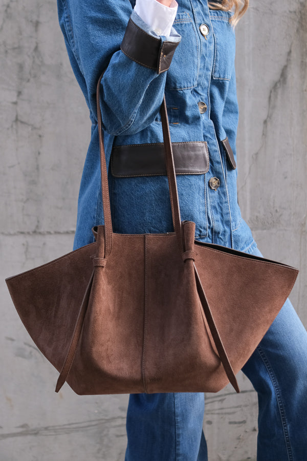 Large Mochi Chocolate Suede