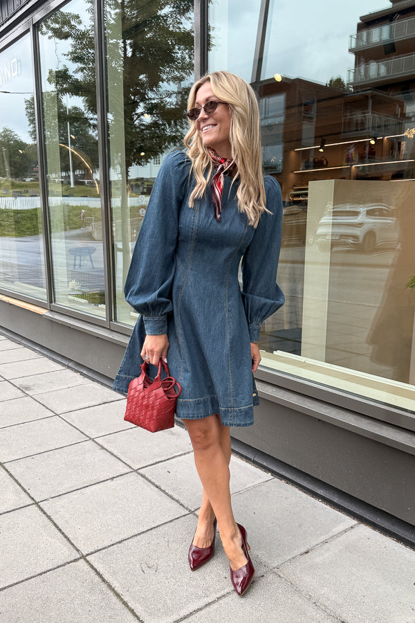 Denim Fitted Dress French Blue