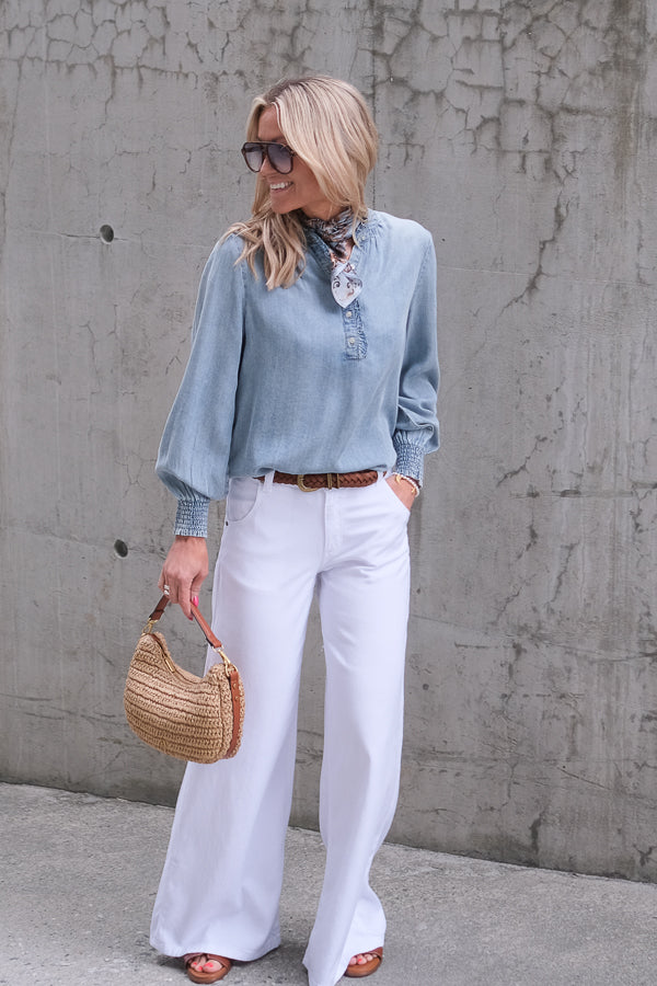 Kimmy Blouse Washed Blue