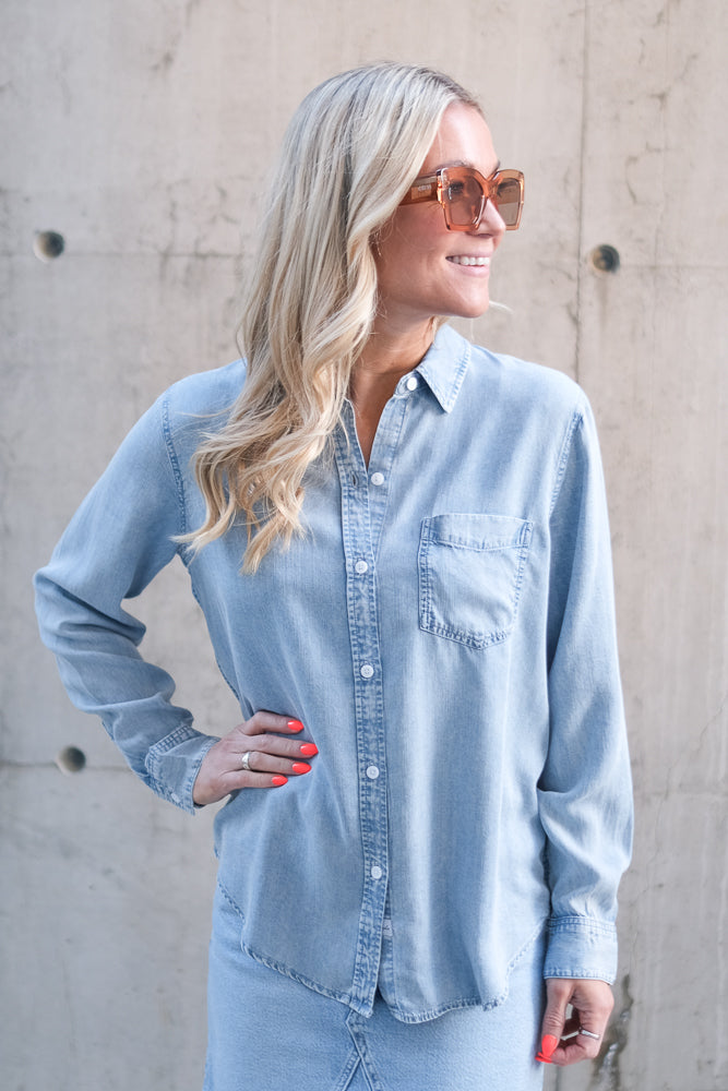 Ingrid Shirt Medium Vintage Cloud Wash