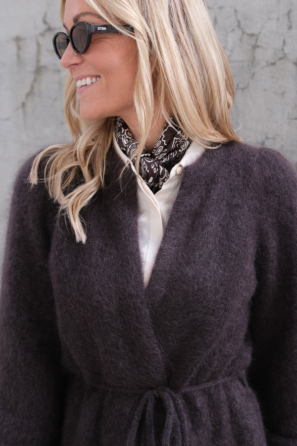 Fidele Chunky Cardigan Dark Brown