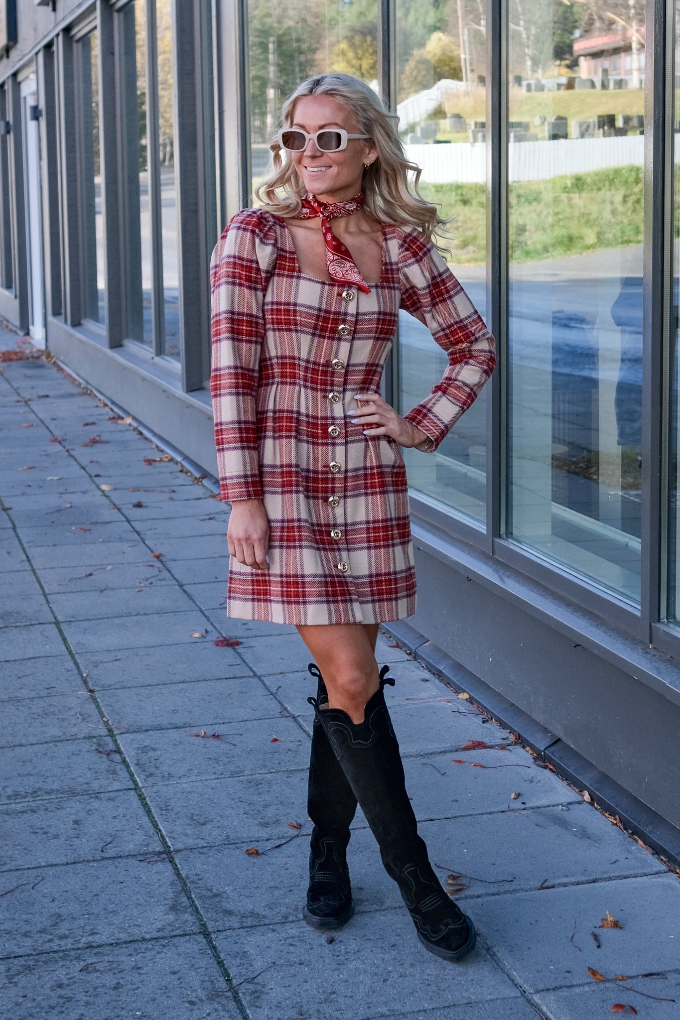 Tailored Mini Dress Checks