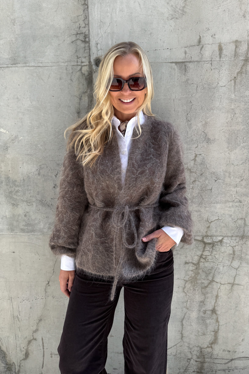 Fiola Chunky Cardigan Brown