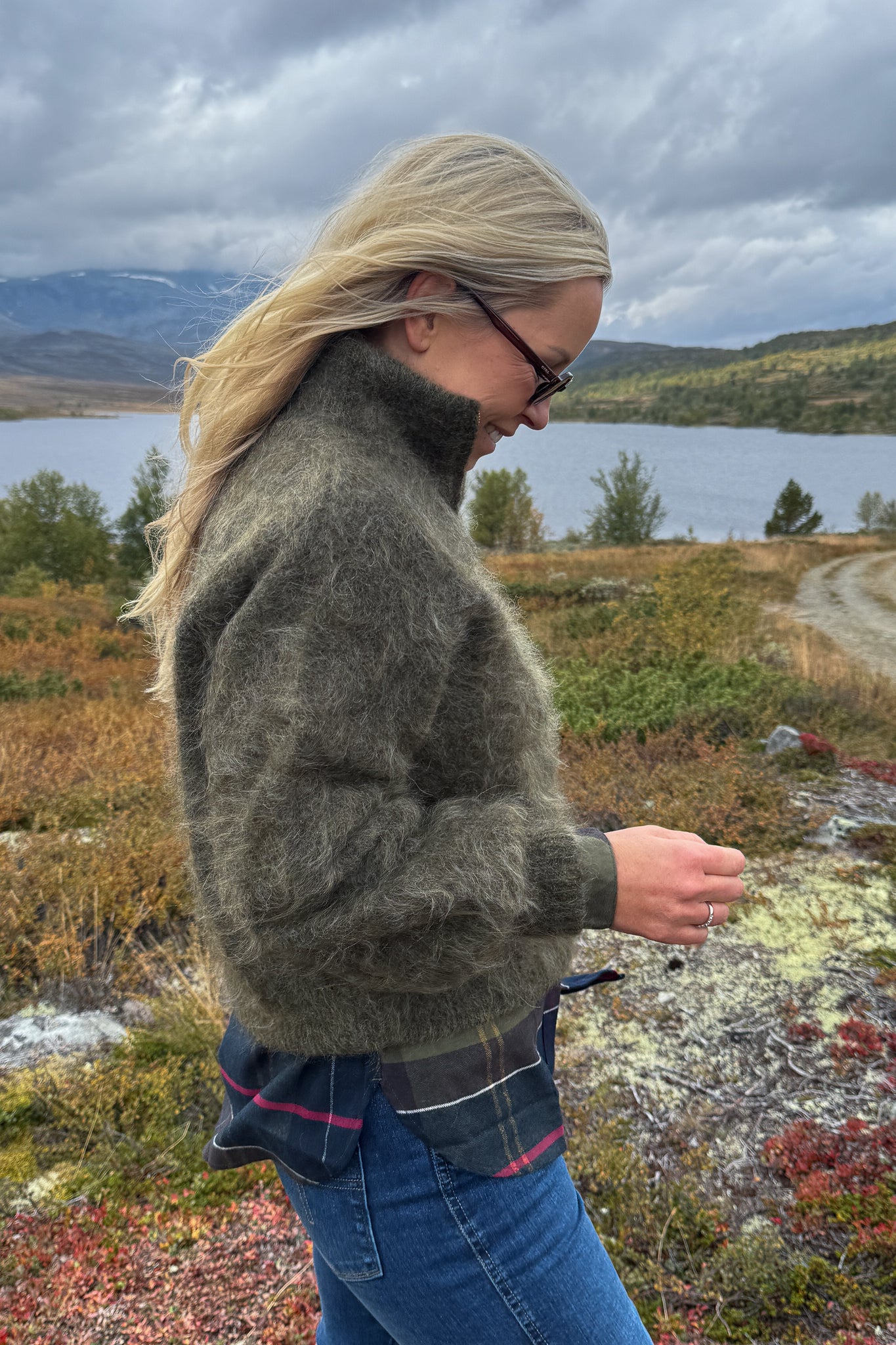 Li Chunky Sweater Moss Green