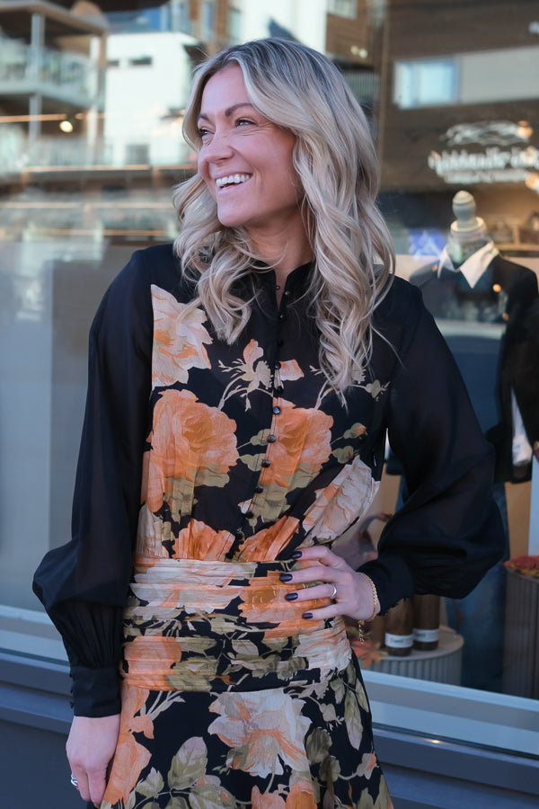 Organza Mini Dress Midnight Field