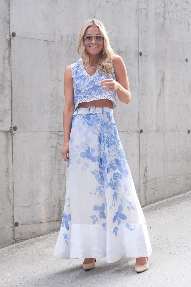 Organza Maxi Skirt Skylight