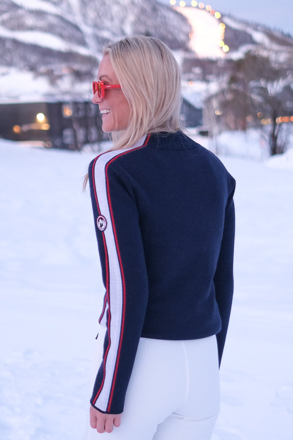 Les Alpes Star Sweater Navy