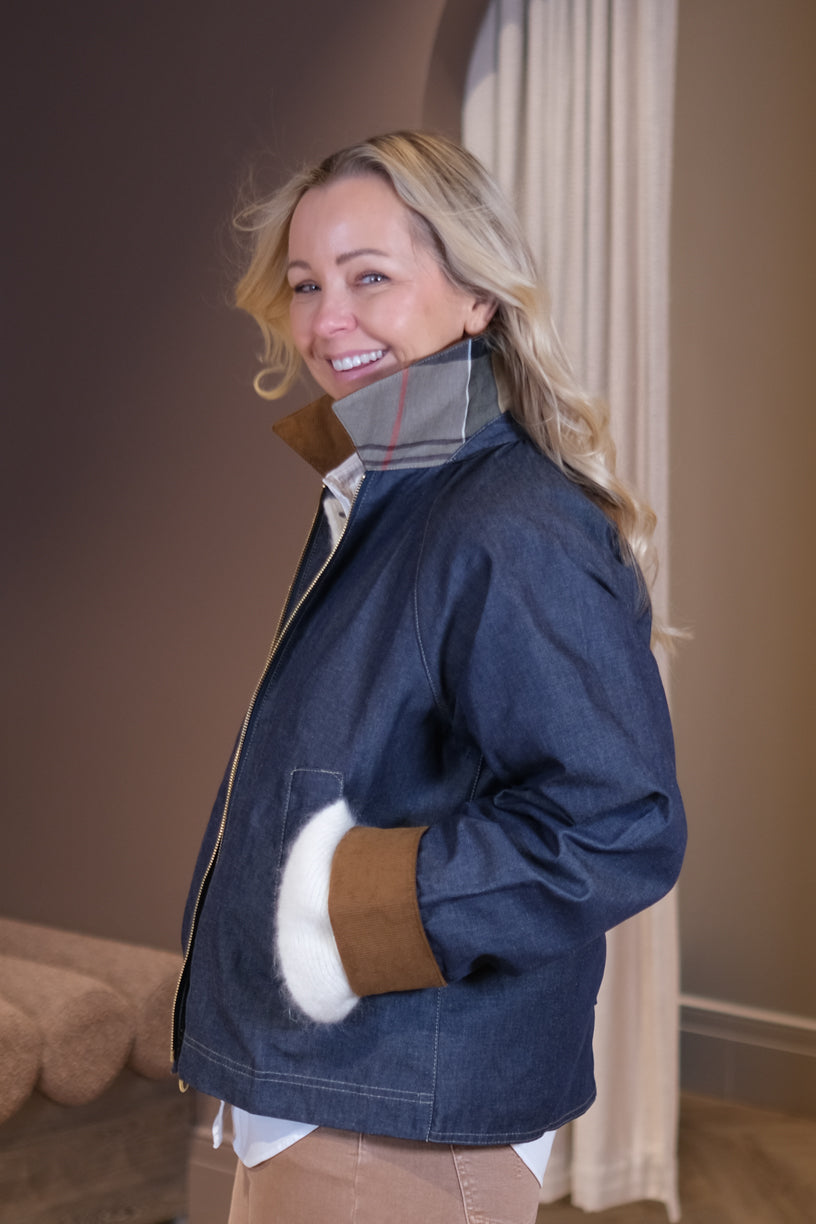 Freckleton Casual Jacket Dark Indigo/Safari