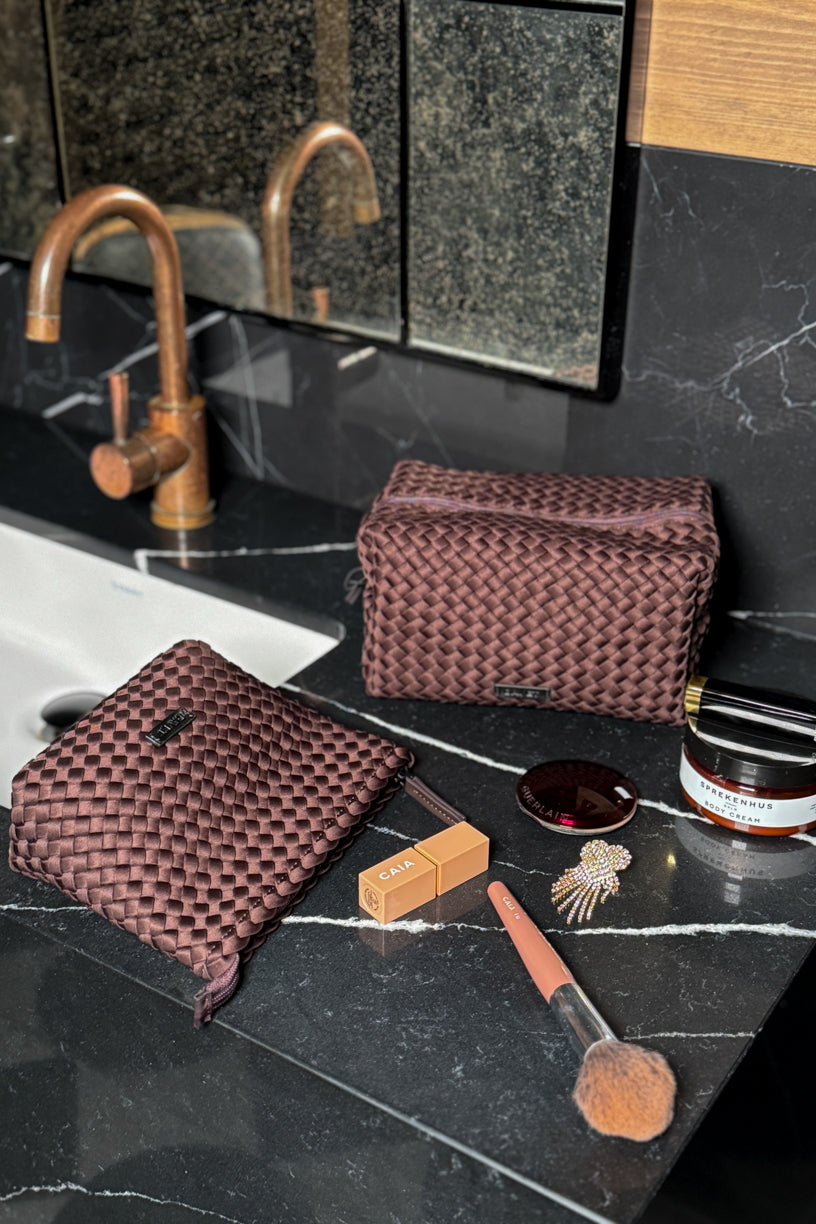 Day Braiding Washbag Chocolate Plum