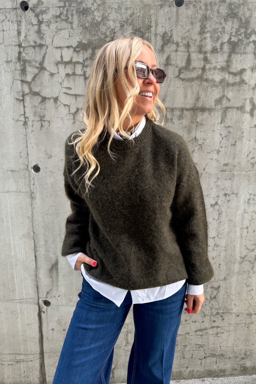 Mireya Knitted Sweater Dark Olive