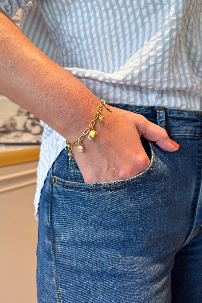 Lively Lemon Charm Gold