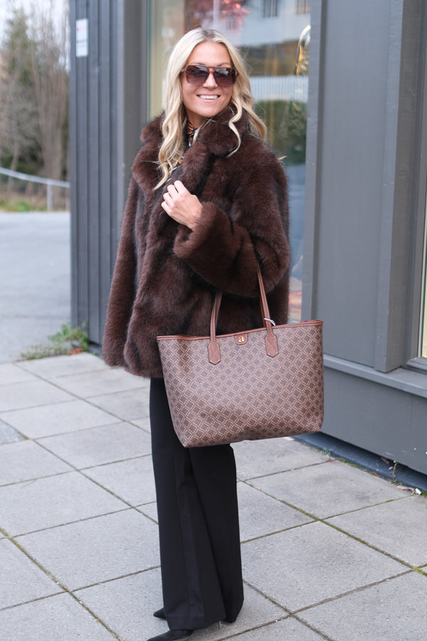 Ultimate Monogram Tote Brown