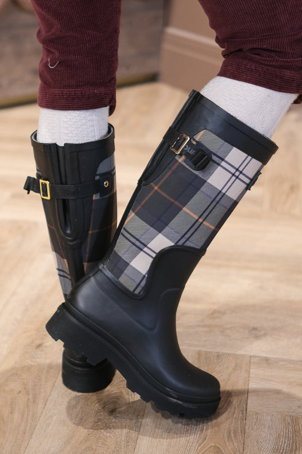 Dena Tall Welly Boots Black
