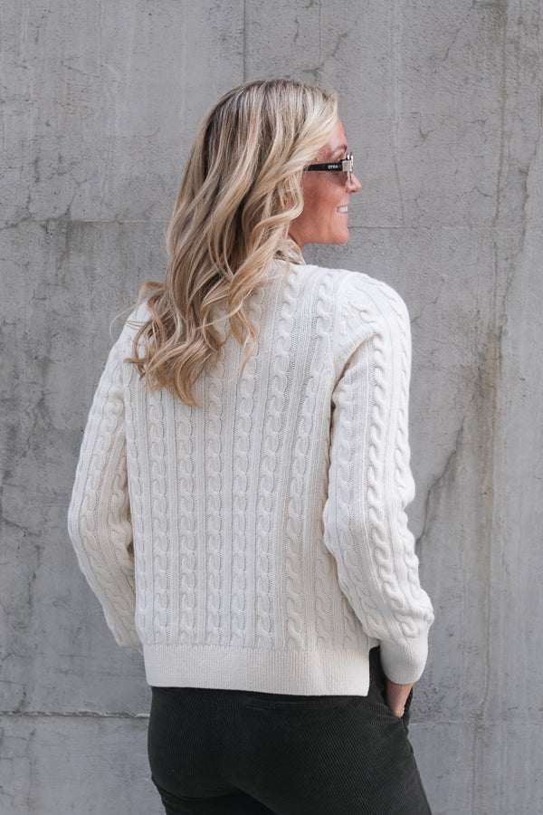 Ashdown Cable Knitted Jumper Ecru