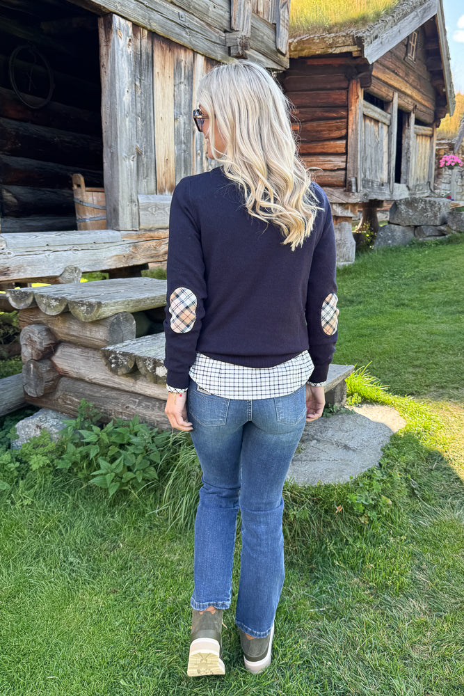 Pendle Crew Knitted Jumper Navy