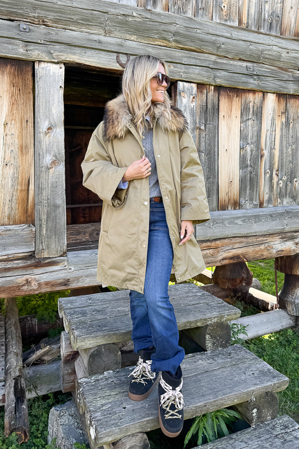 Padded A-line Parkas Green