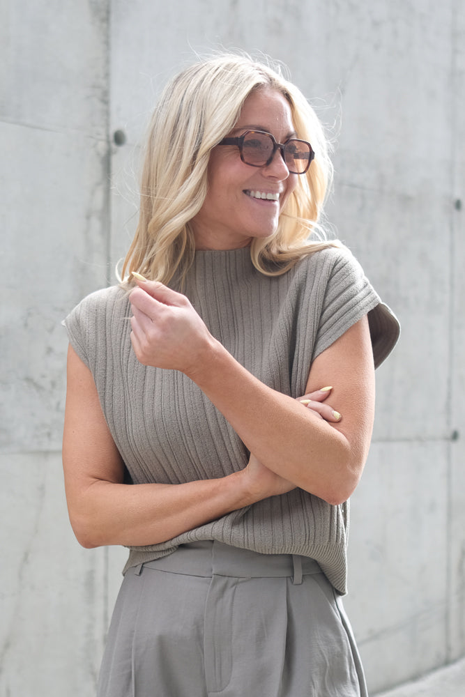 Sylvie Funnel Top Khaki