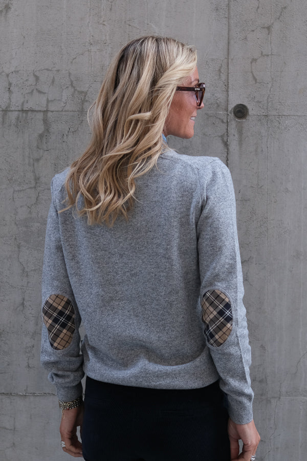 Pendle Knitted Cardigan Grey Marl