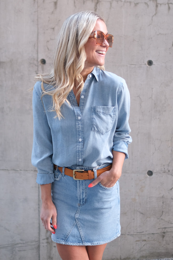 Ingrid Shirt Medium Vintage Cloud Wash