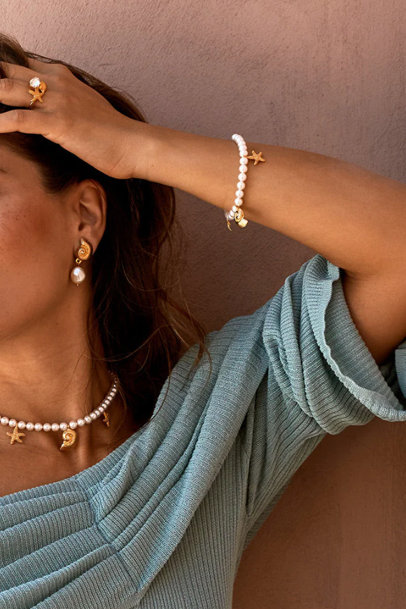 Ismara Bracelet Gold Pearl