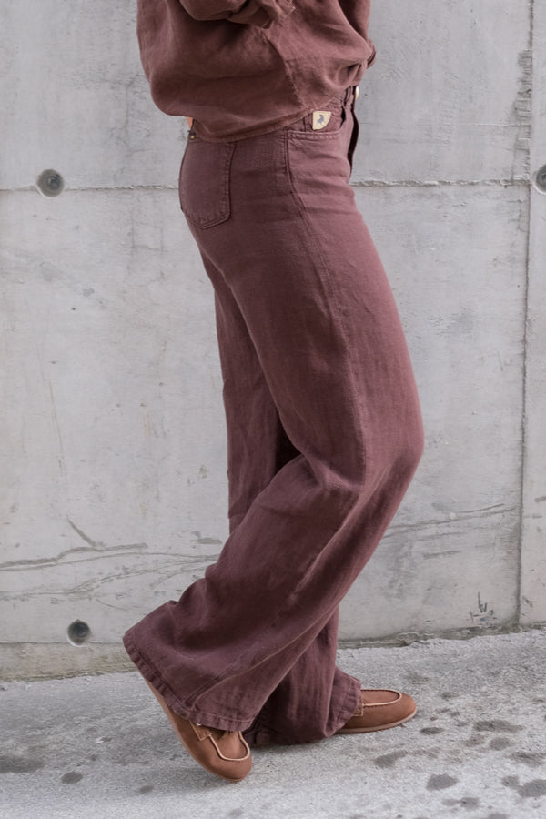 Culotte Linen Pants Chocolate Martini