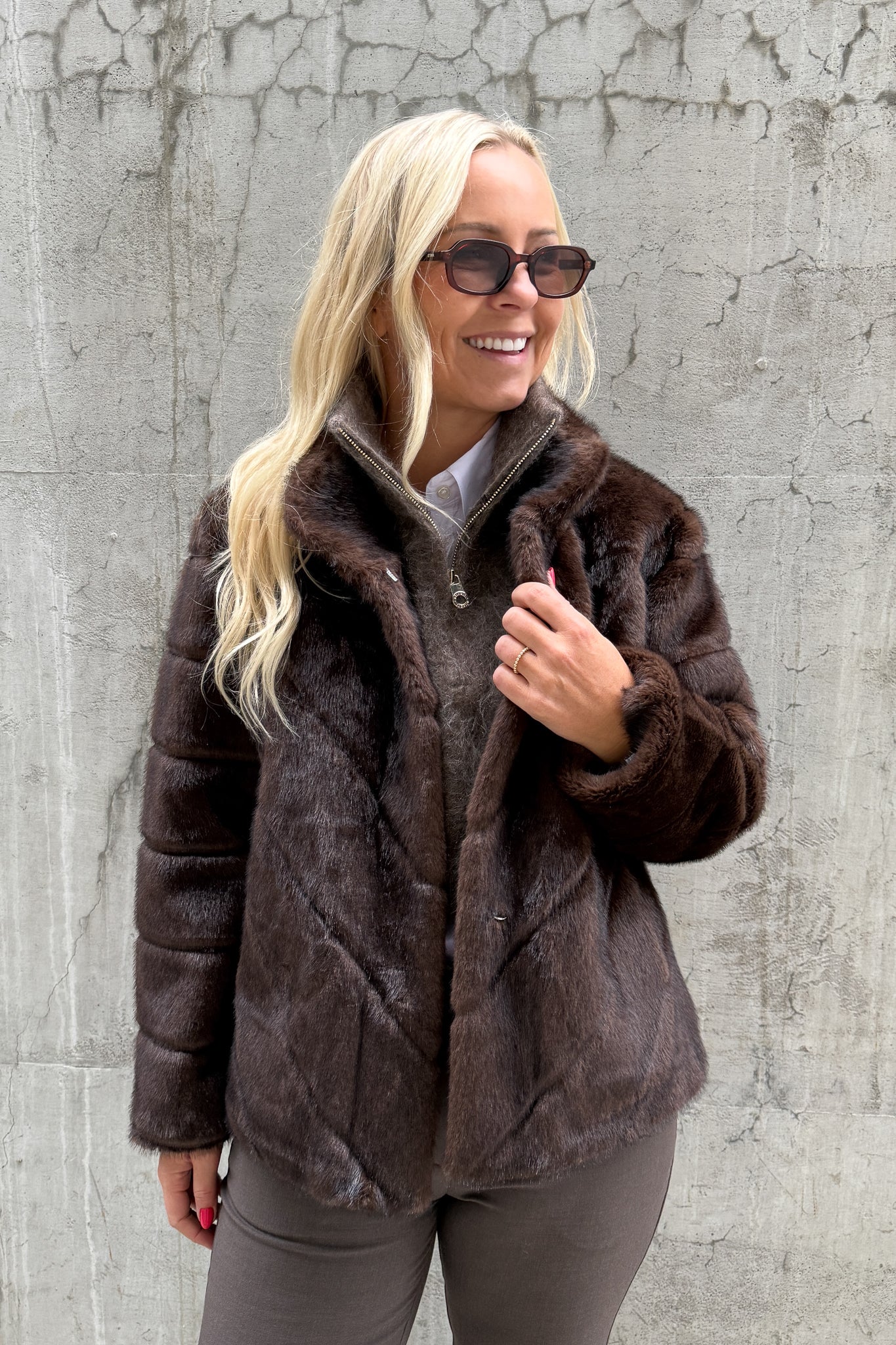 Sonja Jakke Mink Brun