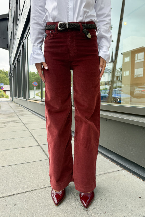 Palazzo Mistral Shiny Cord Royal Burgundy