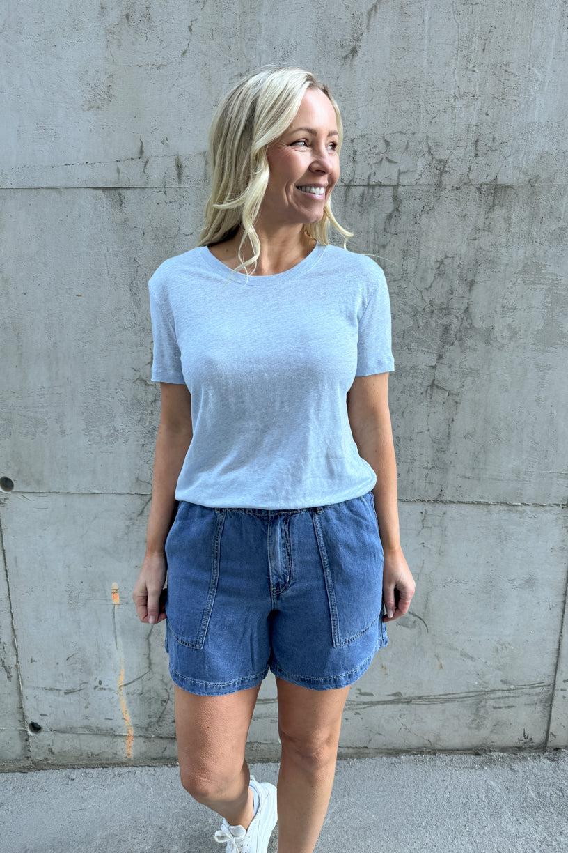 Jane Linen Tee Kentucky Blue