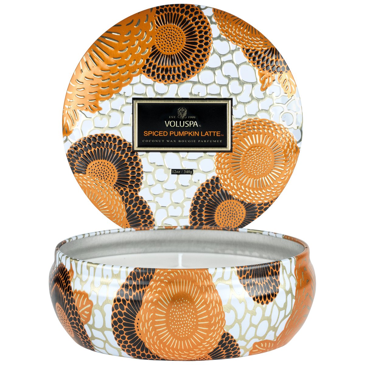 Spiced Pumpkin Latte 3 Wick Tin Candle 40timer