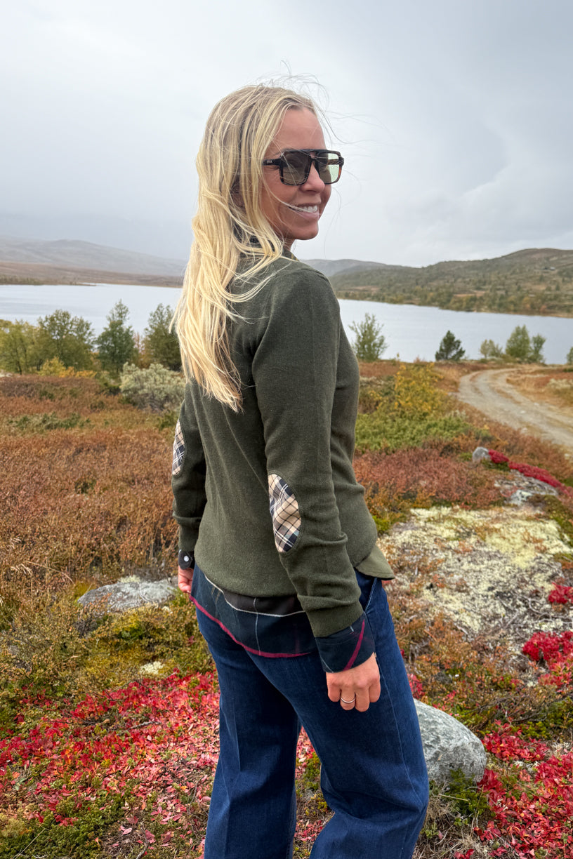 Pendle Crew Knit Olive