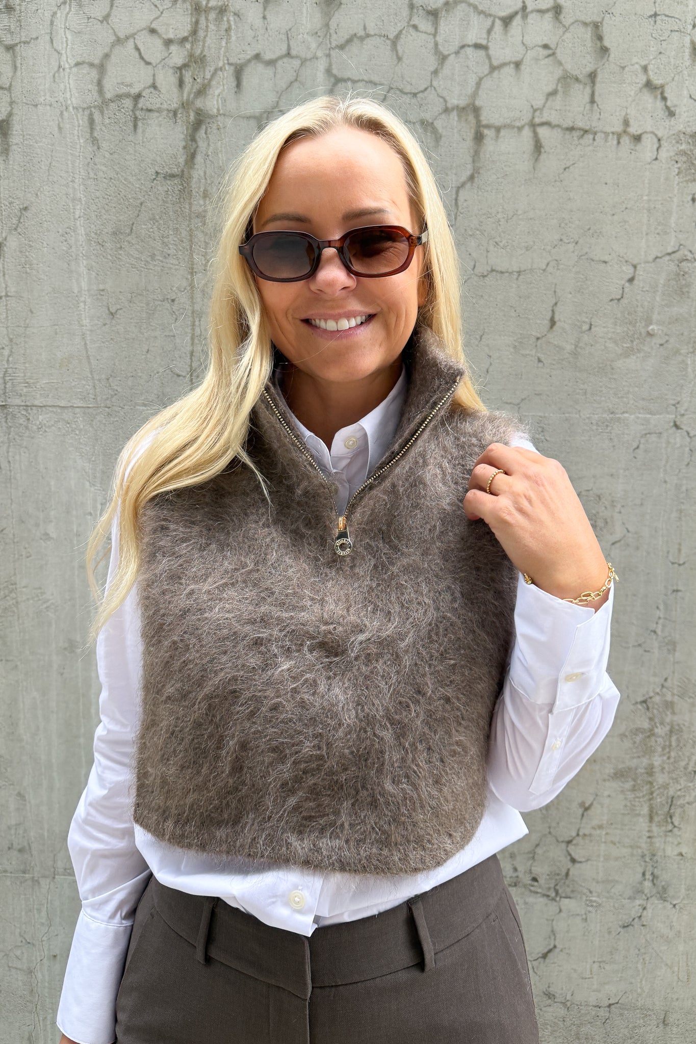 Belinda Chunky High Neck Brown