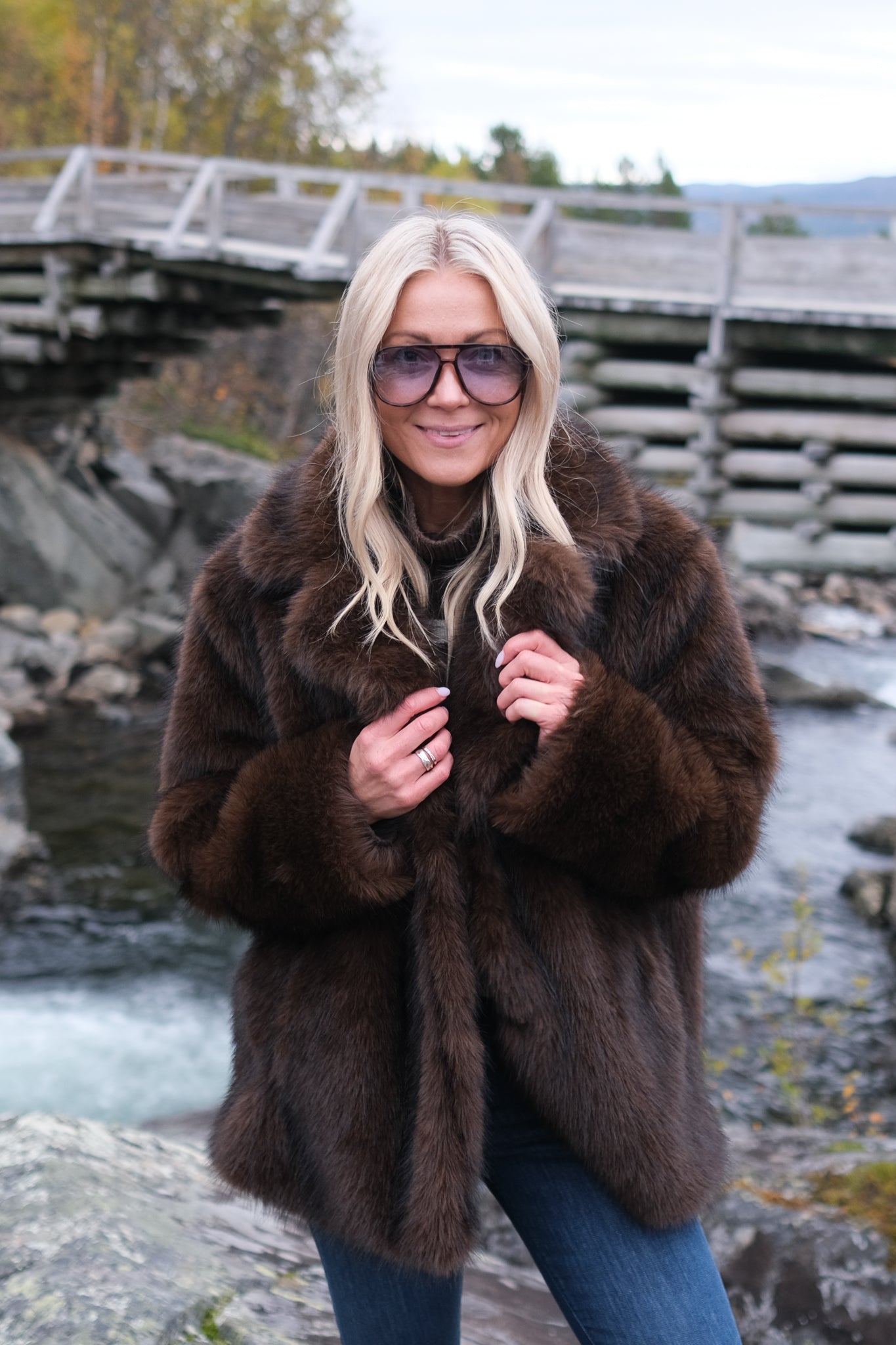 Noma X Samsara Fuskepelsjakke Brun