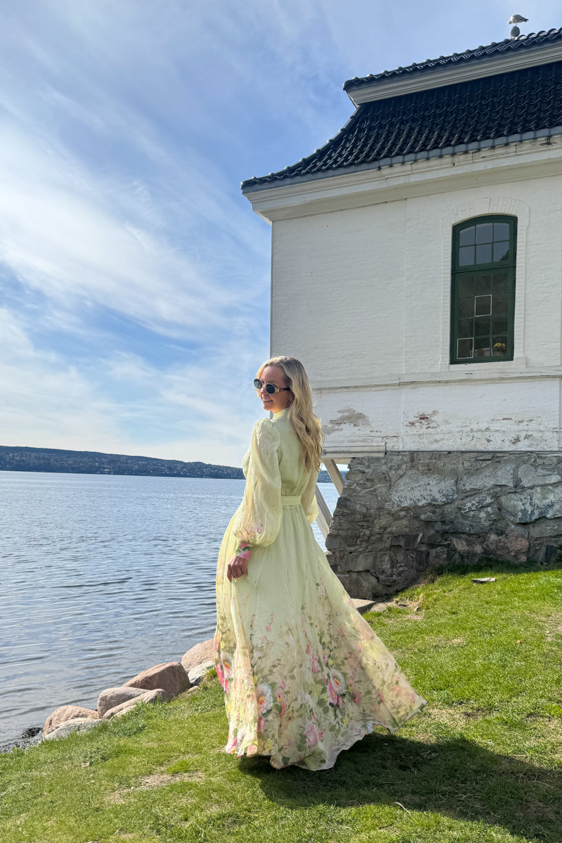 Viscose Belt Dress Growing Garden