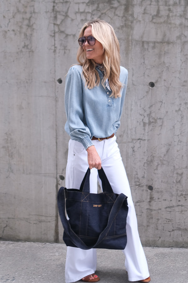 Dark Denim Crossbody Bag