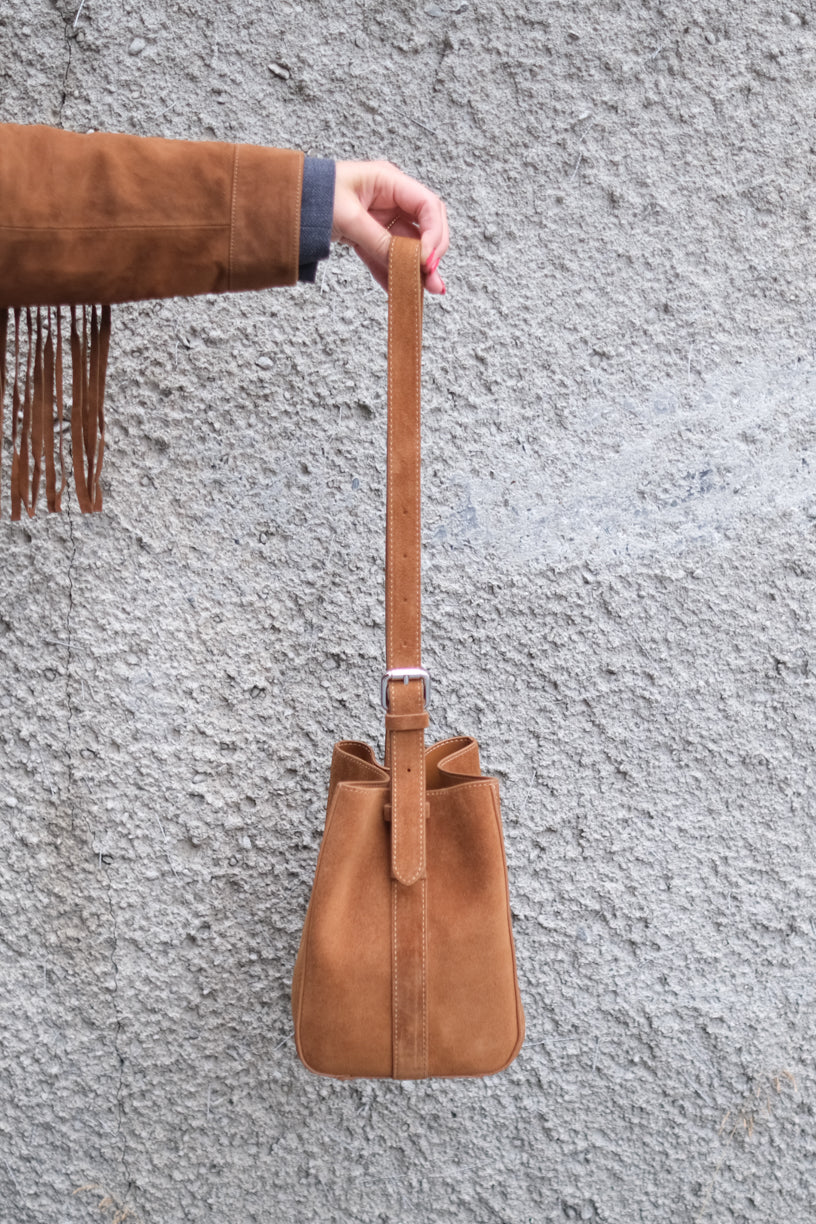 Sac Mini Suede Cognac