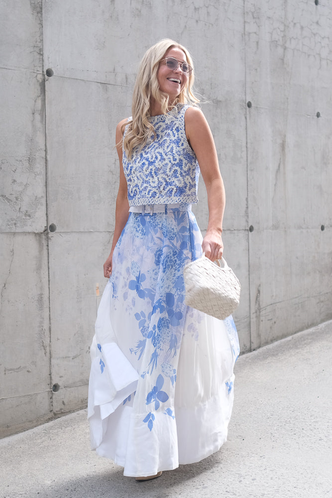 Organza Maxi Skirt Skylight