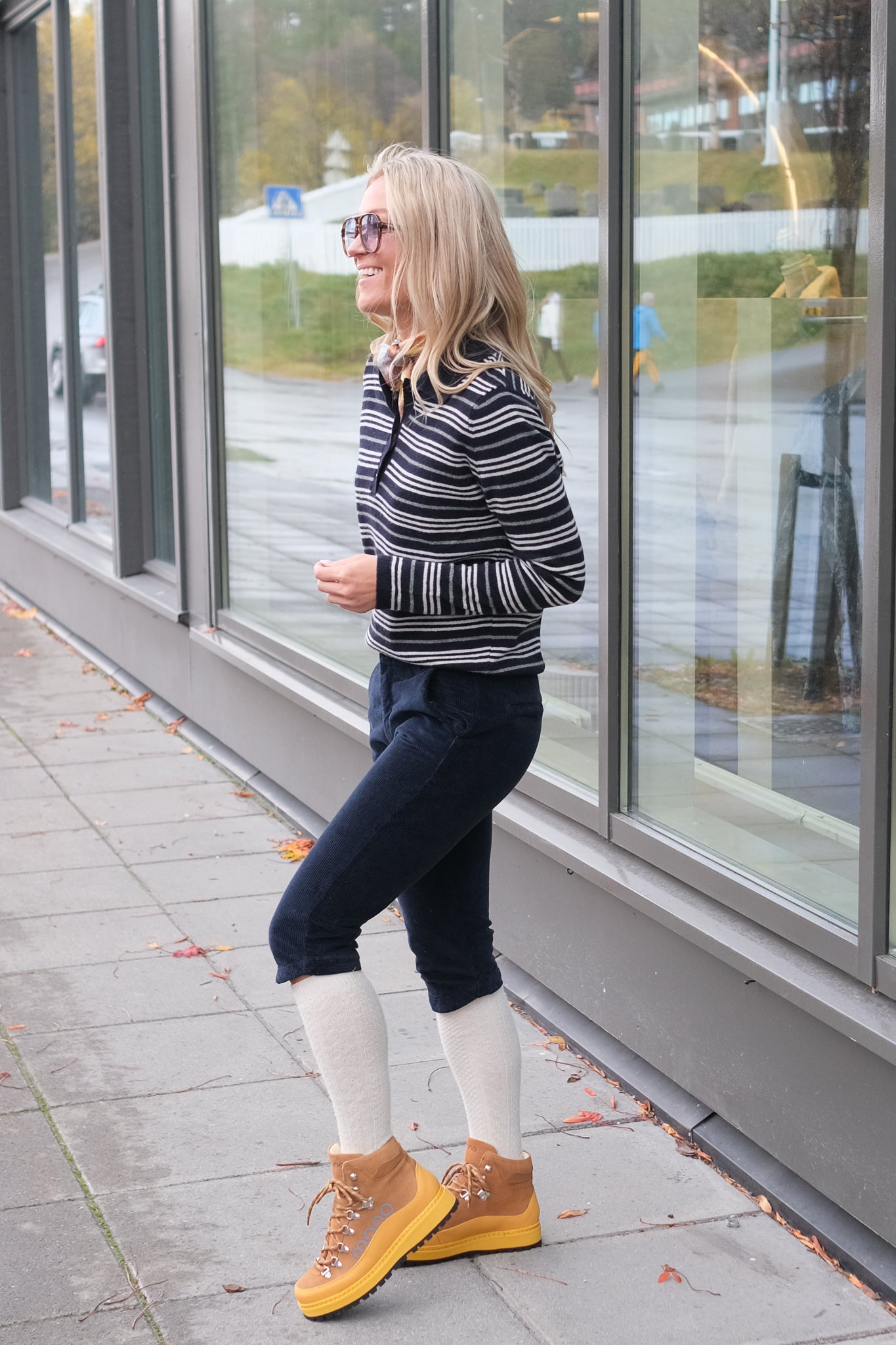 Cassie Stripe Dark Navy Multi