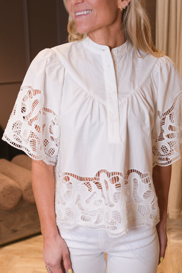Linda Blouse Blanc Casse