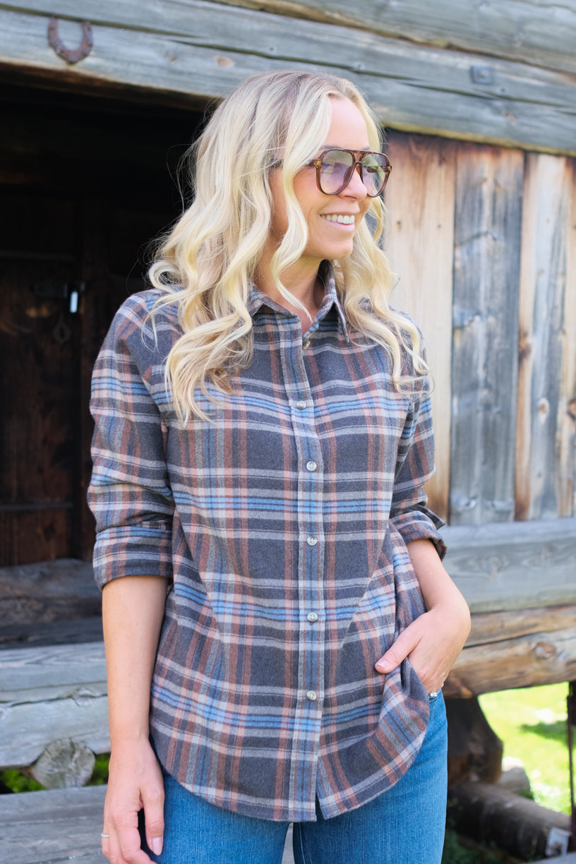 Arc Shirt Muted Tartan Dark Grey