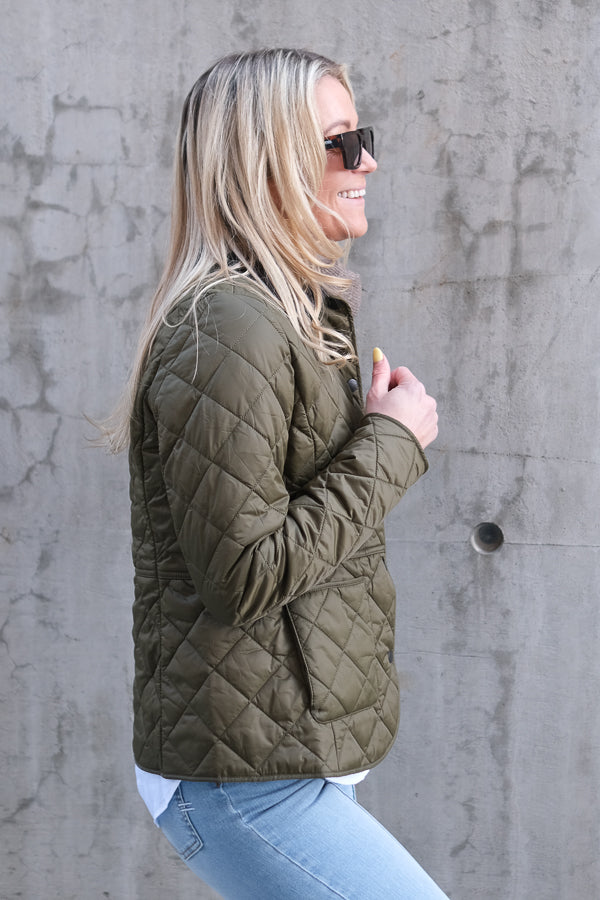 Deveron Quilted Jacket Olive