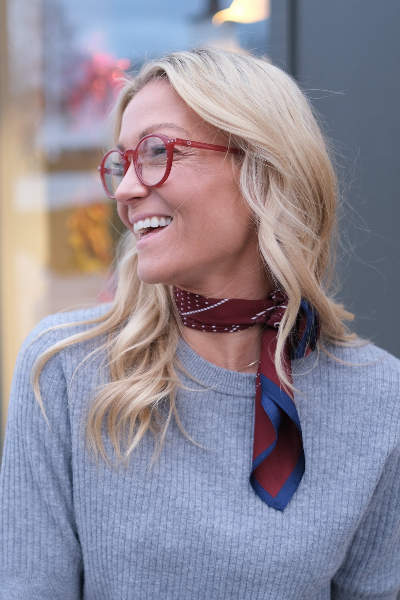 Reading Glasses #D Carmine Red