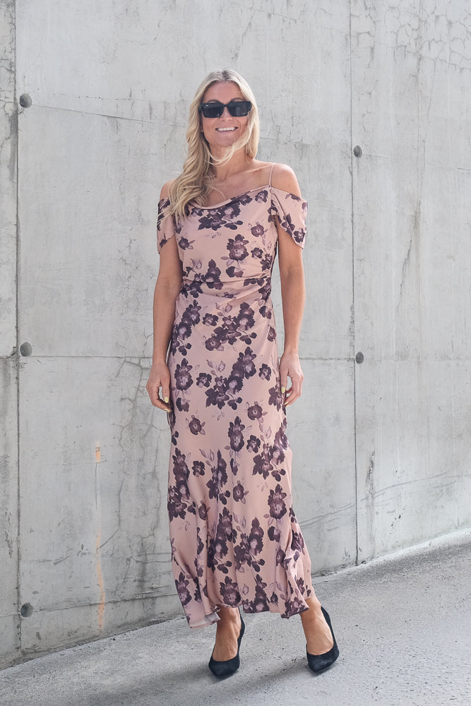 Lyra Dress Terracotta Floral Print