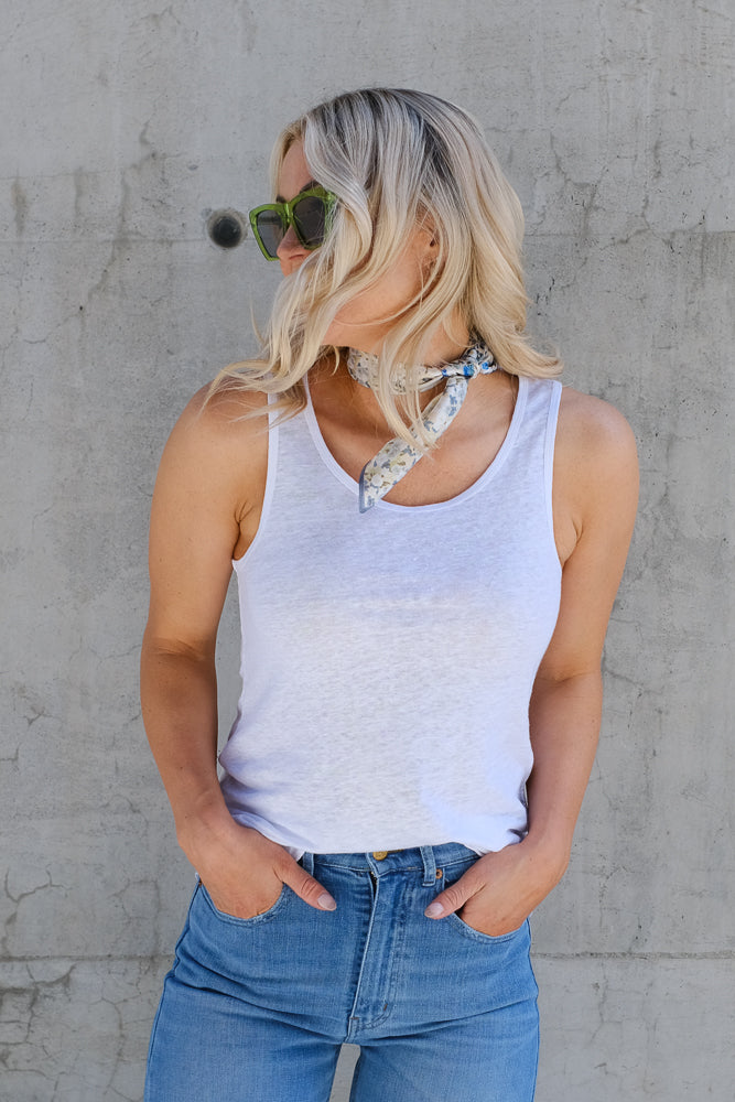 Rikke Linen Singlet White
