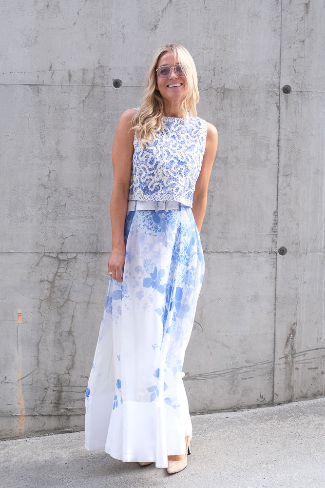 Organza Maxi Skirt Skylight
