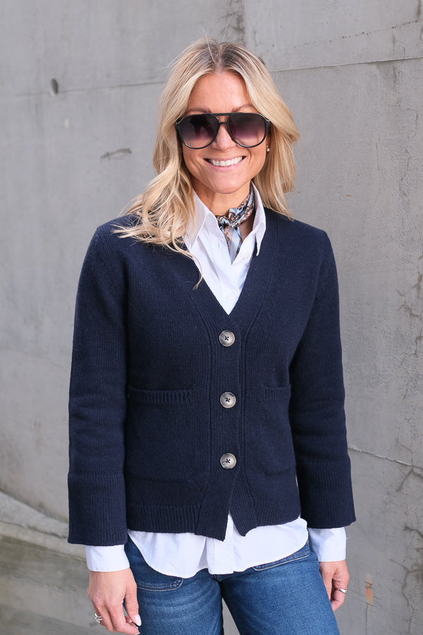 Tate Cardigan Dark Navy