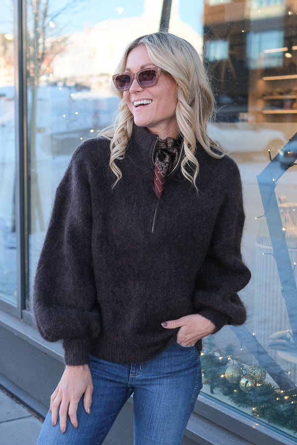 Li Chunky Sweater Dark Brown