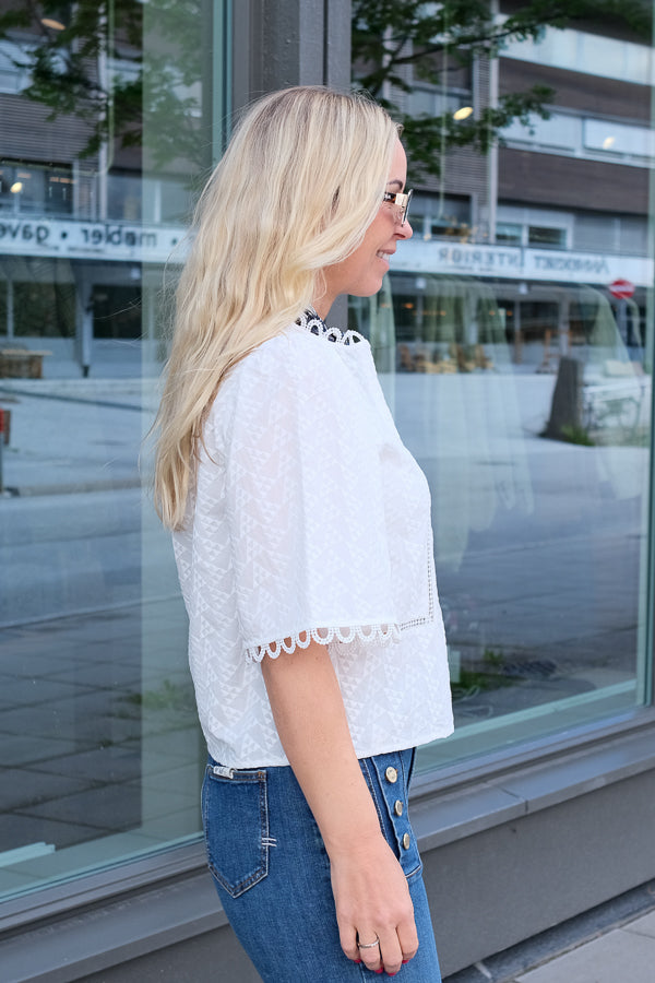 Leyla Blouse Blanc Casse